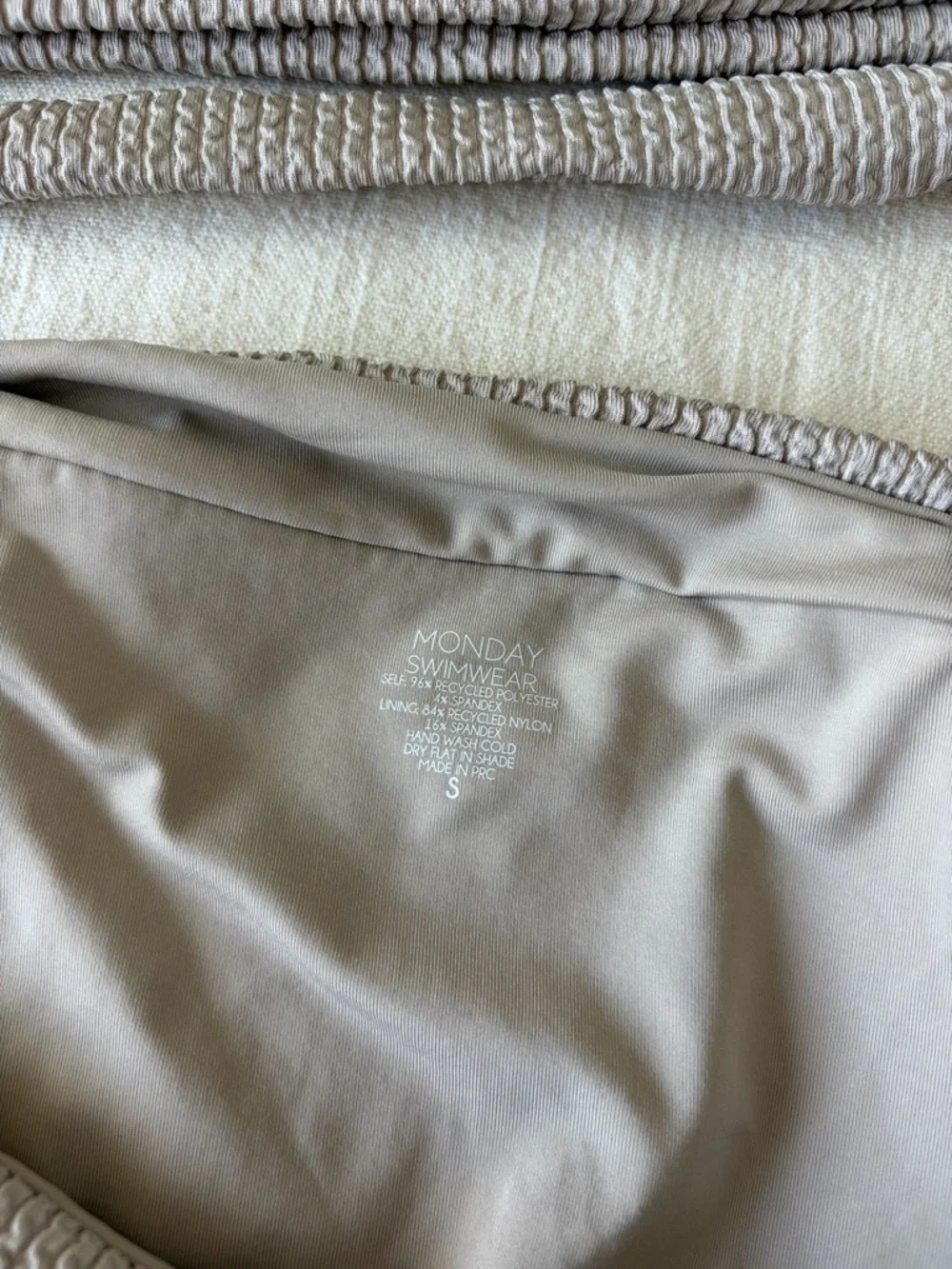 Monday Swimwear | Taupe Bandeau Bikini Set with Ring Detail